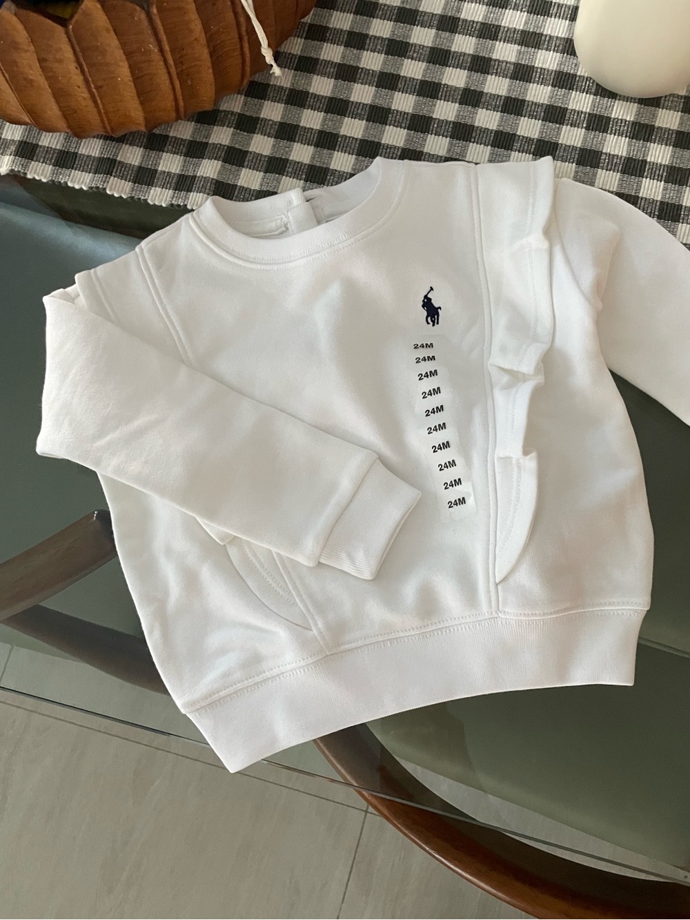Ralph Lauren White baby sweater